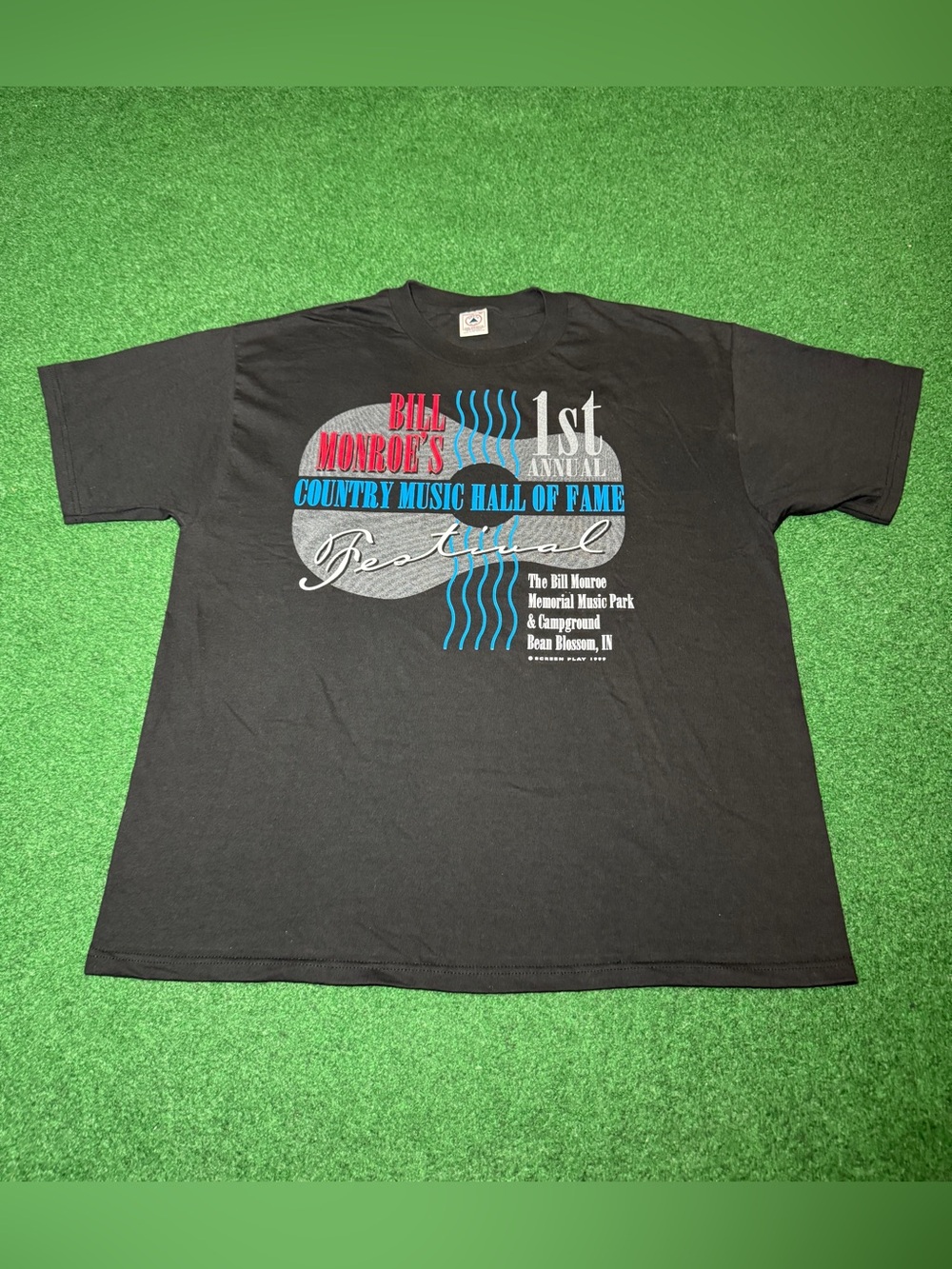 Country Music Hall Of Fame Vintage T Shirt XL Bill Monroe Festival 90s Black
